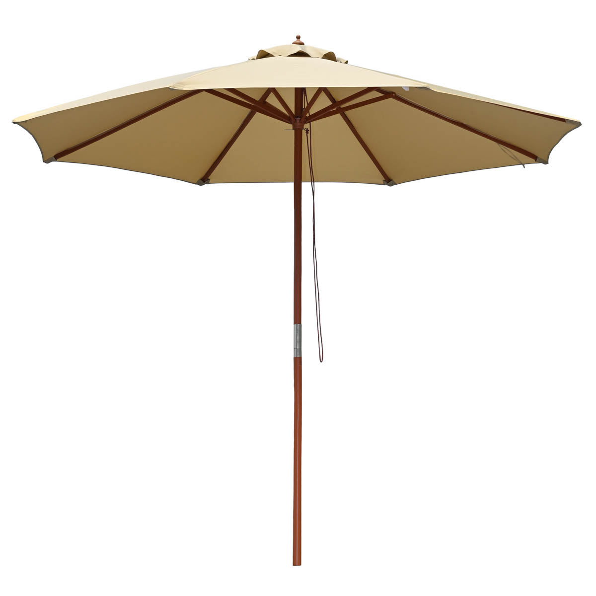 Yescom 9ft Patio Wood Market Umbrella Multiple Colors